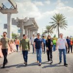 Samuel García y Mariana Rodríguez arrancan arborización en Parque Lineal de Constitución