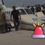 Aeronave aterriza de emergencia en playas de Campeche por falla mecánica