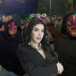Kenia Os celebró el triunfo de México en el Ángel con máscara de luchador