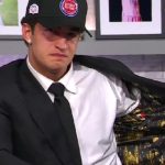 Karim López llora tras ser elegido en la primera ronda del Draft de la NBA