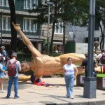 Reparan esculturas afectadas por protesta de la CNTE rumbo al Mundial 2026