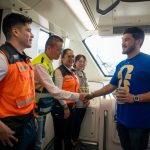 Samuel García y Mariana Rodríguez recorren el monorriel de Churubusco a Fundidora